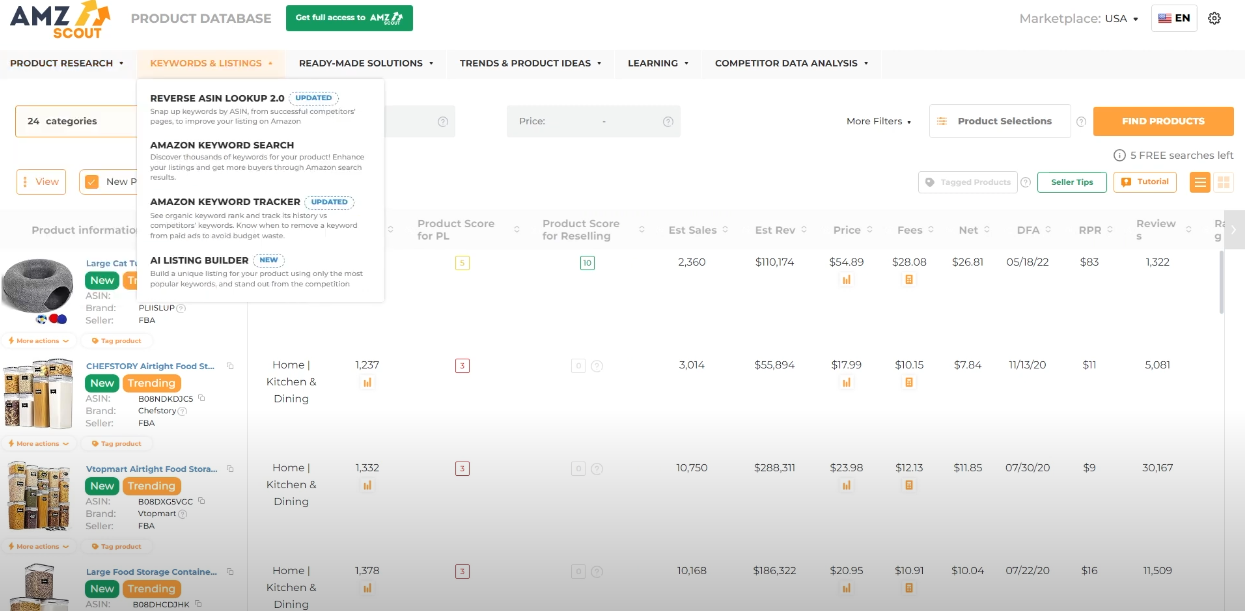 AMZScout Listing Optimization